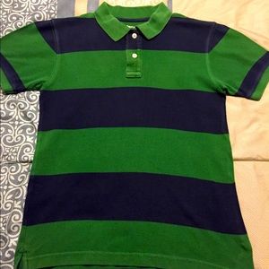 Boys green and navy blue GapKids 10-11 polo shirt